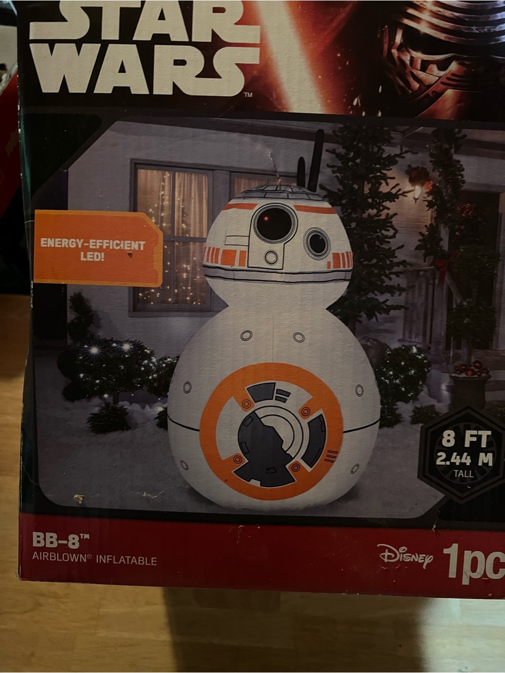 Disney Star Wars BB-8 Orange and White Inflatable Airblown Decoration. NIB 8 ft
